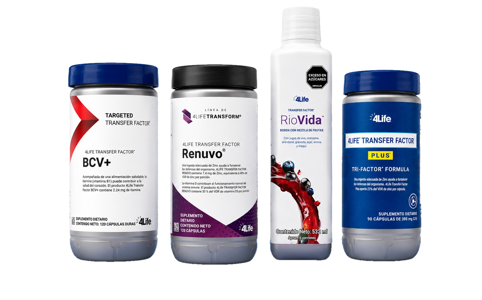 Productos 4Life: BCV+, Renuvo, RioVida y Transfer Factor Plus
